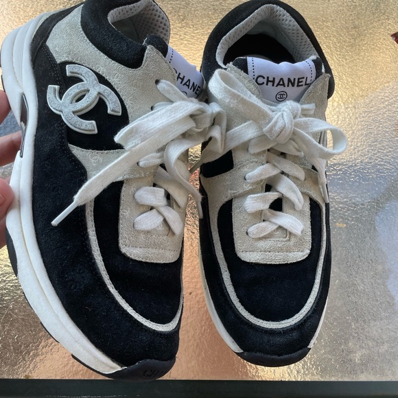 CHANEL Monochrome Athletic Sneakers - Picture 1 of 7